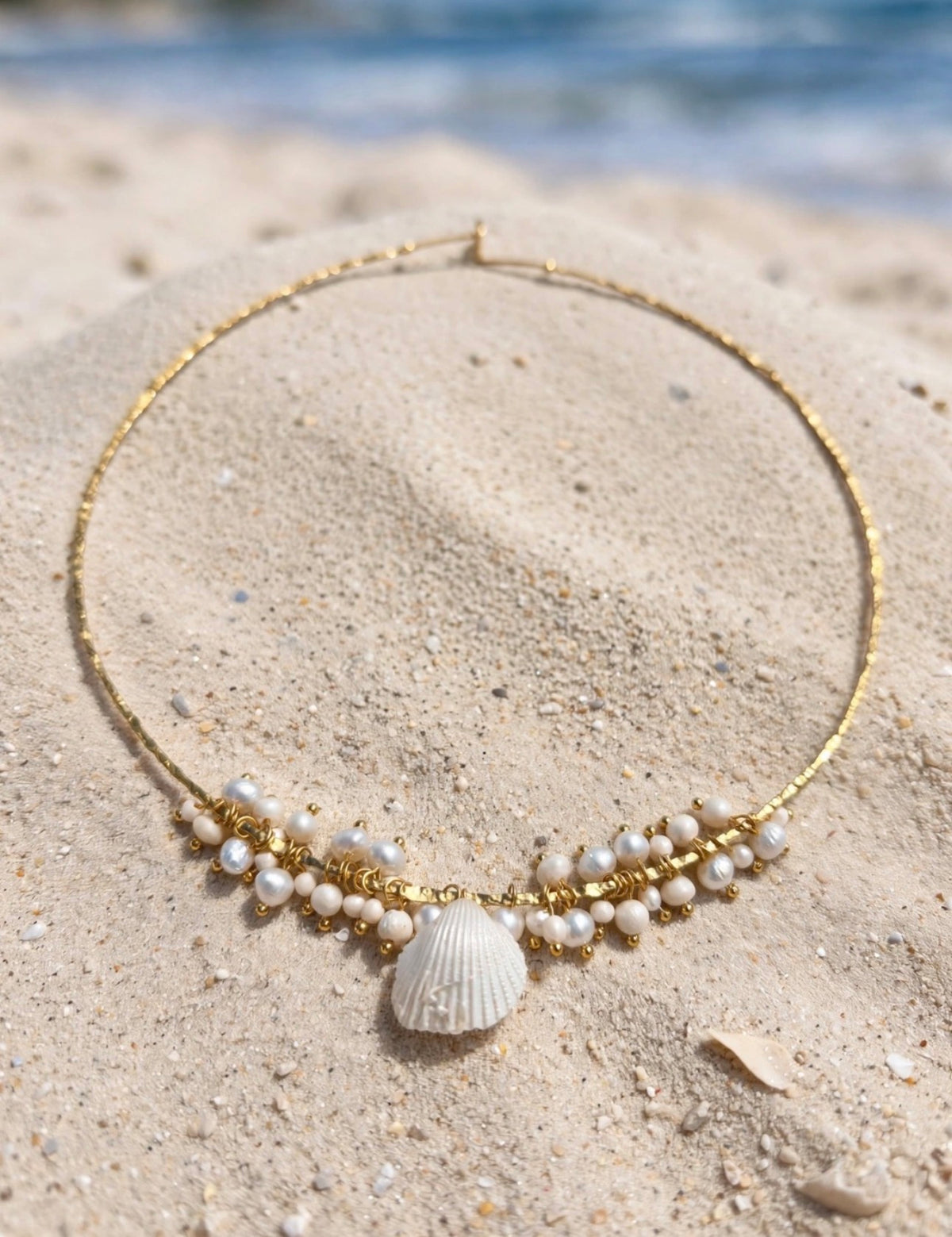 Collier ÉCUME - Collier Choker Doré Bohème Chic