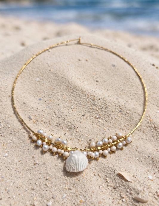 Collier ÉCUME - Collier Choker Doré Bohème Chic